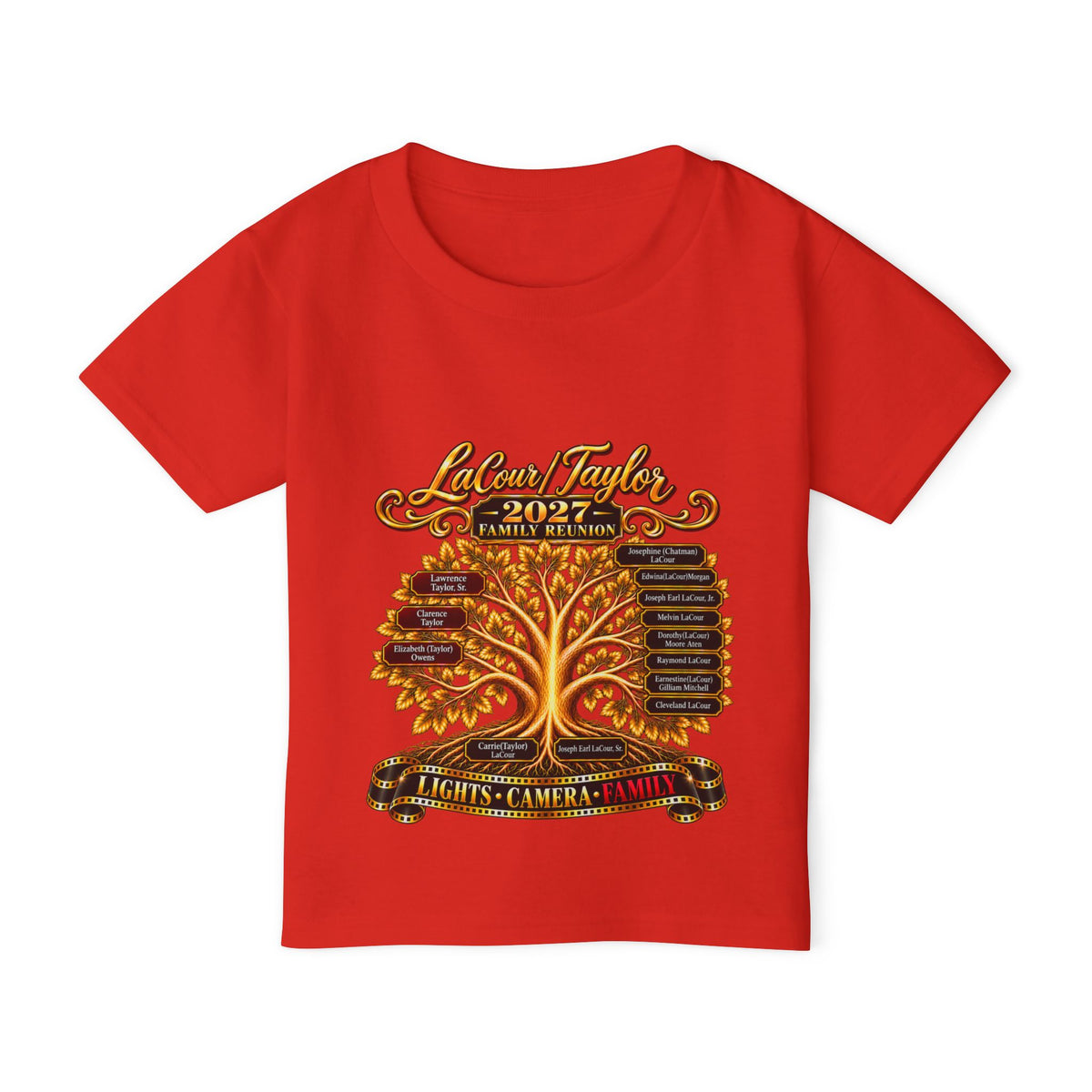 Toddler T-Shirt — Family Name Tree Design (Family Profit $6.65)