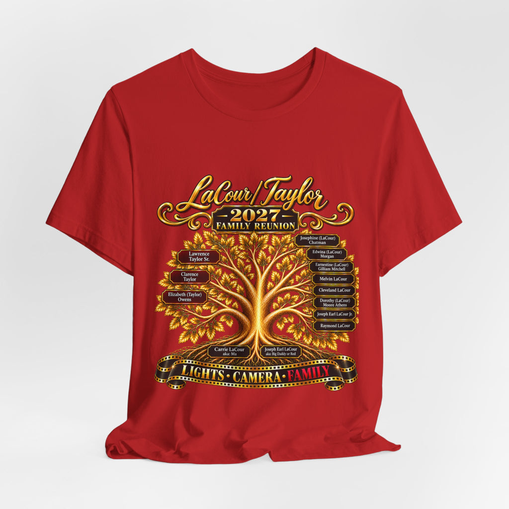Family Reunion T-Shirt – "LaCour/Taylor 2027 Family Reunion" Custom Tree Tee