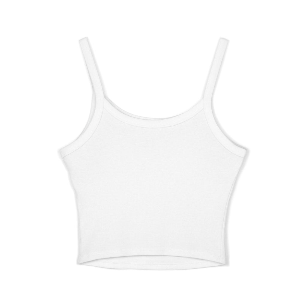 Popcorn Graphic Crop Tank — Women's Spaghetti Strap Movie Night Top