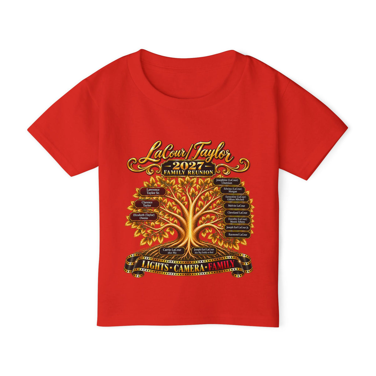 Toddler T-Shirt — Family Name Tree Design (Family Profit $6.65)